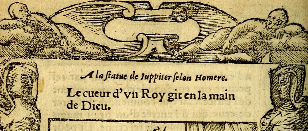 An illustration from Le pegme de Pierre Covstav, 1560, leaf 93
