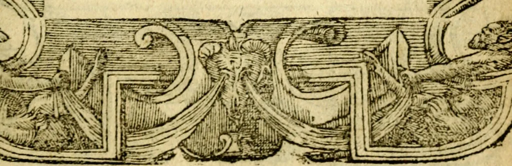An illustration from Le pegme de Pierre Covstav, 1560, leaf 96