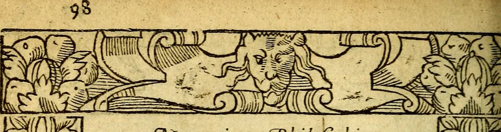 An illustration from Le pegme de Pierre Covstav, 1560, leaf 99