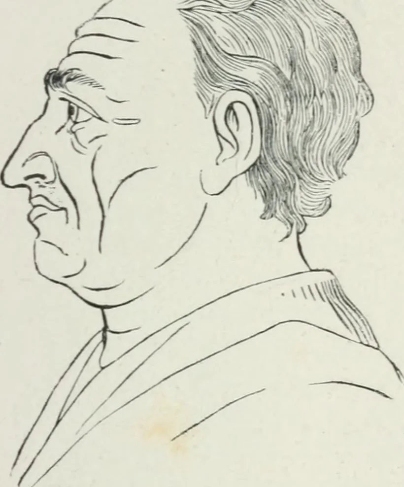 An illustration from Le petit Lavater français, ou, Les secrets de la physiognomie dévoilés, 1890, leaf 68