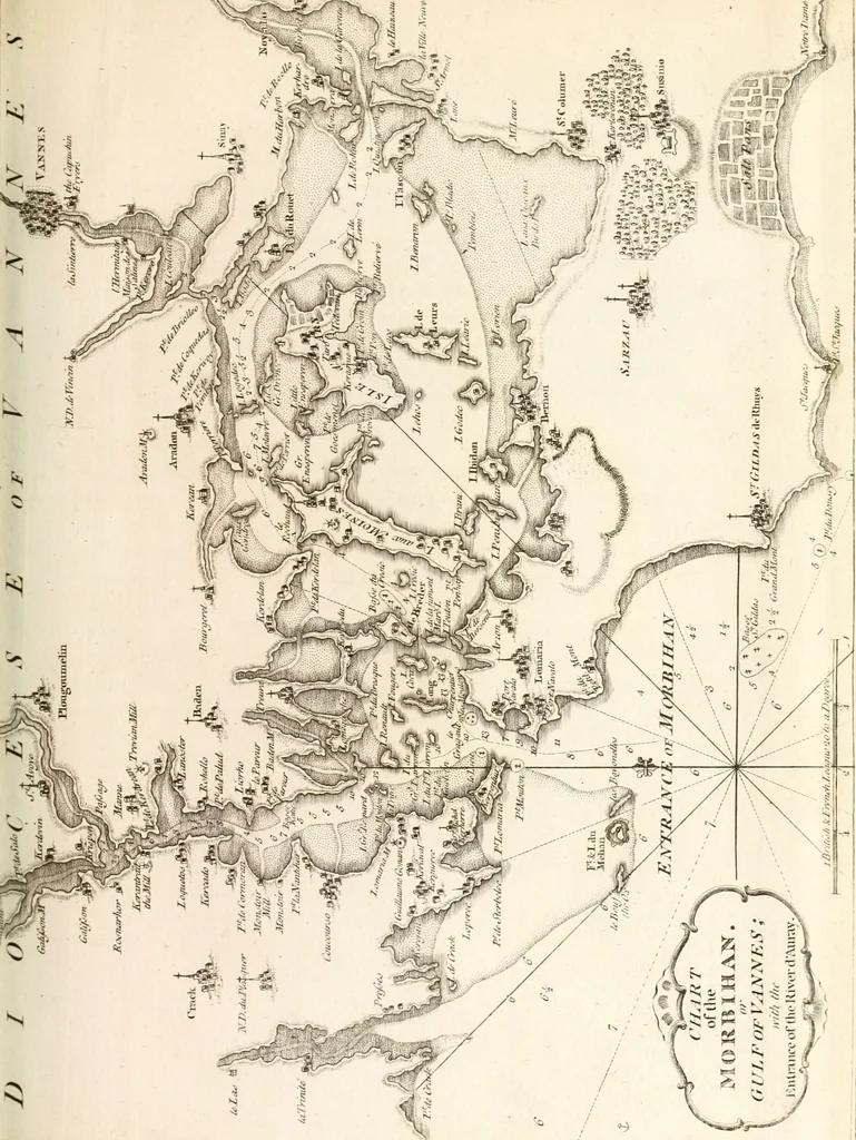 An illustration from Le Petit Neptune français; or, French coasting pilot, for the coast of Flanders, Channel, Bay of Biscay, and Mediterranean. To which is added the coast of Italy from the river Var to Orbitello; with the Gulf of Naples, and the island of Corsica, 1793, leaf 126