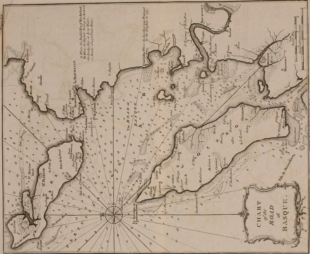 An illustration from Le Petit Neptune français; or, French coasting pilot, for the coast of Flanders, Channel, Bay of Biscay, and Mediterranean. To which is added the coast of Italy from the river Var to Orbitello; with the Gulf of Naples, and the island of Corsica, 1793, leaf 141