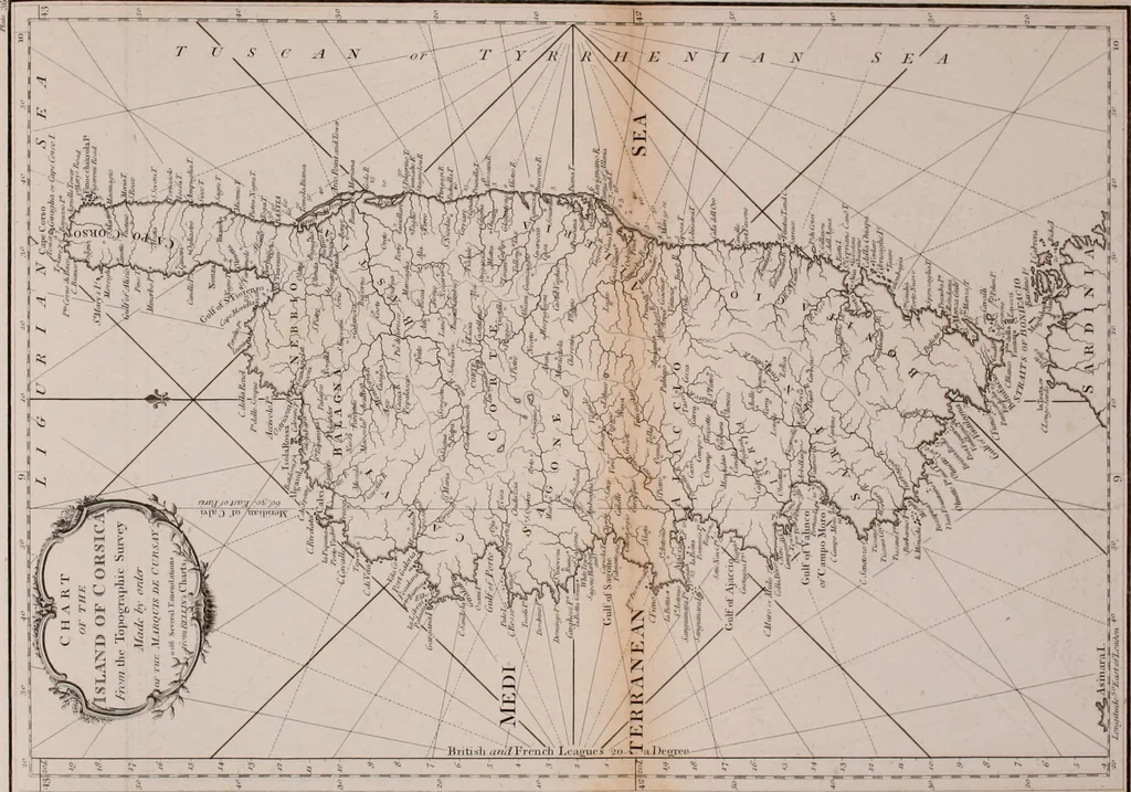 An illustration from Le Petit Neptune français; or, French coasting pilot, for the coast of Flanders, Channel, Bay of Biscay, and Mediterranean. To which is added the coast of Italy from the river Var to Orbitello; with the Gulf of Naples, and the island of Corsica, 1793, leaf 213