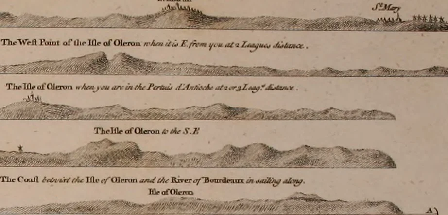 An illustration from Le Petit Neptune français; or, French coasting pilot, for the coast of Flanders, Channel, Bay of Biscay, and Mediterranean. To which is added the coast of Italy from the river Var to Orbitello; with the Gulf of Naples, and the island of Corsica, 1793, leaf 261