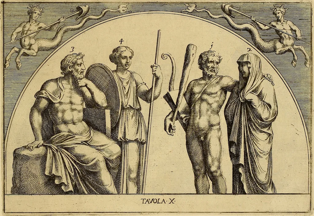 An illustration from Le pitture antiche delle grotte di Roma, e del sepolcro de' Nasonj : disegnate, & intagliate alla similitudine degli antichi originali, 1706, leaf 106