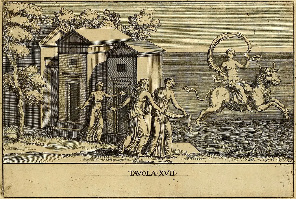An illustration from Le pitture antiche delle grotte di Roma, e del sepolcro de' Nasonj : disegnate, & intagliate alla similitudine degli antichi originali, 1706, leaf 120
