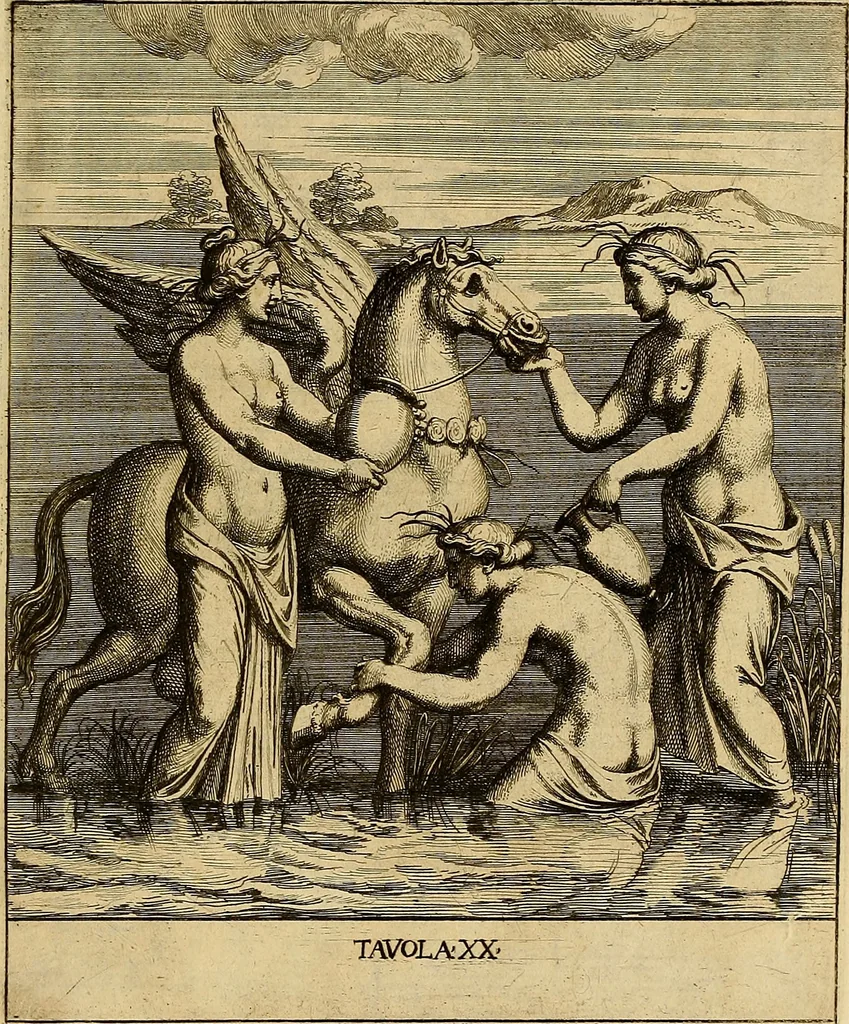 An illustration from Le pitture antiche delle grotte di Roma, e del sepolcro de' Nasonj : disegnate, & intagliate alla similitudine degli antichi originali, 1706, leaf 126