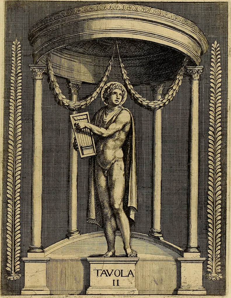 An illustration from Le pitture antiche delle grotte di Roma, e del sepolcro de' Nasonj : disegnate, & intagliate alla similitudine degli antichi originali, 1706, leaf 14