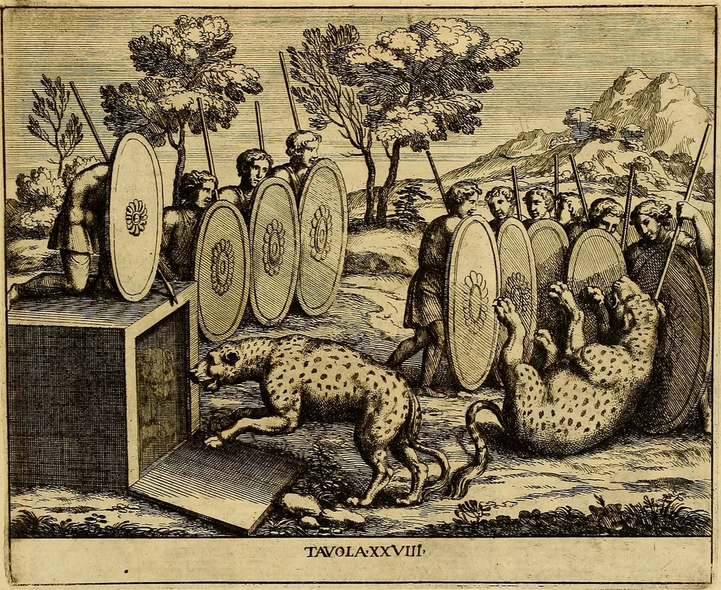 An illustration from Le pitture antiche delle grotte di Roma, e del sepolcro de' Nasonj : disegnate, & intagliate alla similitudine degli antichi originali, 1706, leaf 142