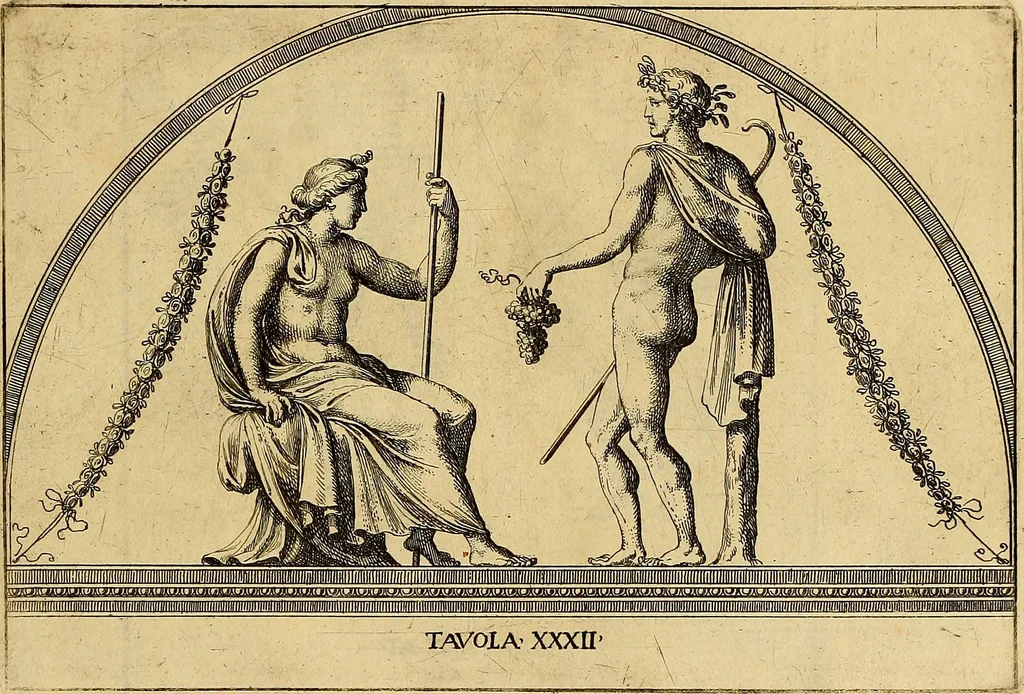 An illustration from Le pitture antiche delle grotte di Roma, e del sepolcro de' Nasonj : disegnate, & intagliate alla similitudine degli antichi originali, 1706, leaf 148