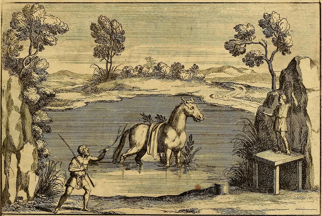 An illustration from Le pitture antiche delle grotte di Roma, e del sepolcro de' Nasonj : disegnate, & intagliate alla similitudine degli antichi originali, 1706, leaf 154