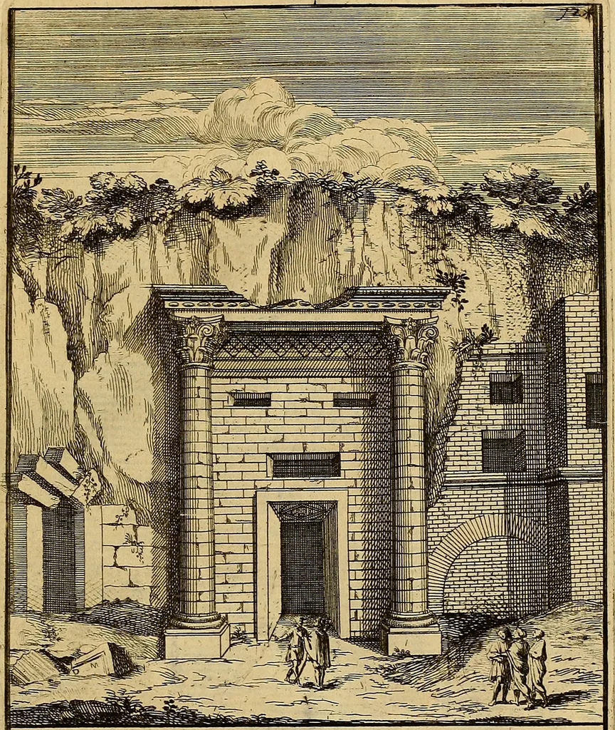 An illustration from Le pitture antiche delle grotte di Roma, e del sepolcro de' Nasonj : disegnate, & intagliate alla similitudine degli antichi originali, 1706, leaf 180