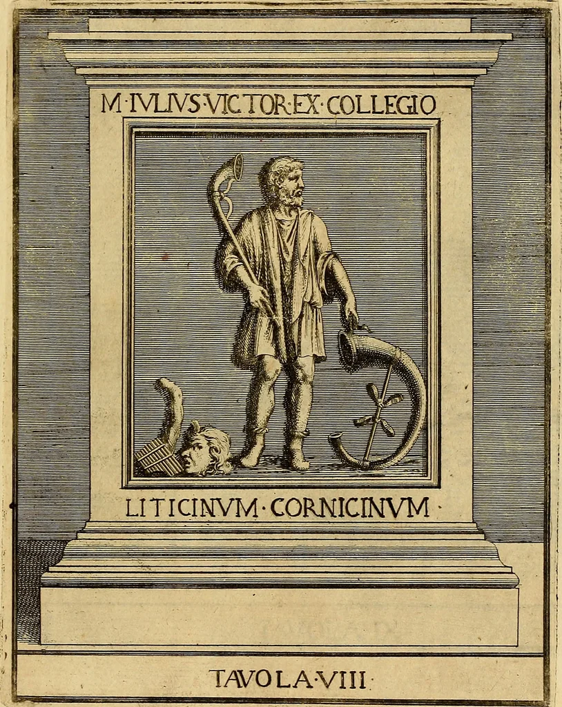 An illustration from Le pitture antiche delle grotte di Roma, e del sepolcro de' Nasonj : disegnate, & intagliate alla similitudine degli antichi originali, 1706, leaf 194