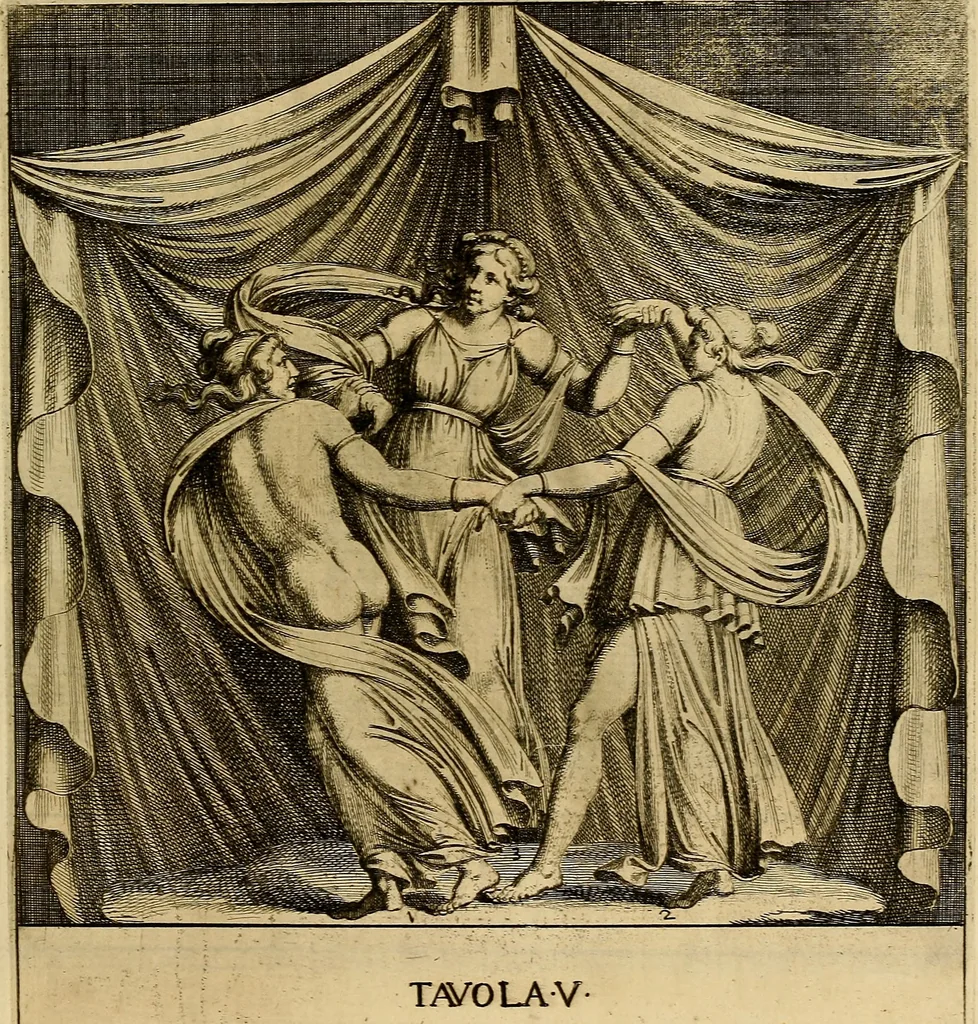 An illustration from Le pitture antiche delle grotte di Roma, e del sepolcro de' Nasonj : disegnate, & intagliate alla similitudine degli antichi originali, 1706, leaf 20
