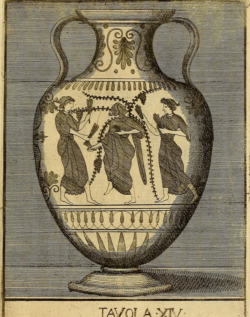 An illustration from Le pitture antiche delle grotte di Roma, e del sepolcro de' Nasonj : disegnate, & intagliate alla similitudine degli antichi originali, 1706, leaf 206