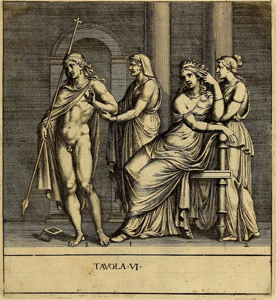 An illustration from Le pitture antiche delle grotte di Roma, e del sepolcro de' Nasonj : disegnate, & intagliate alla similitudine degli antichi originali, 1706, leaf 22
