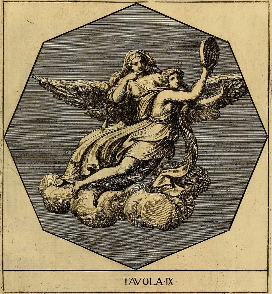 An illustration from Le pitture antiche delle grotte di Roma, e del sepolcro de' Nasonj : disegnate, & intagliate alla similitudine degli antichi originali, 1706, leaf 28