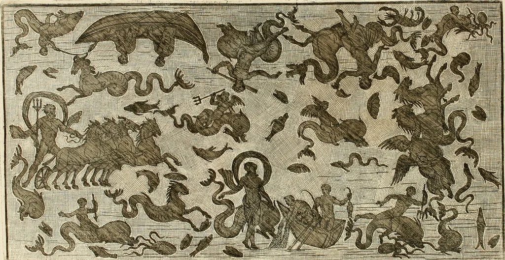 An illustration from Le pitture antiche delle grotte di Roma, e del sepolcro de' Nasonj : disegnate, & intagliate alla similitudine degli antichi originali, 1706, leaf 47