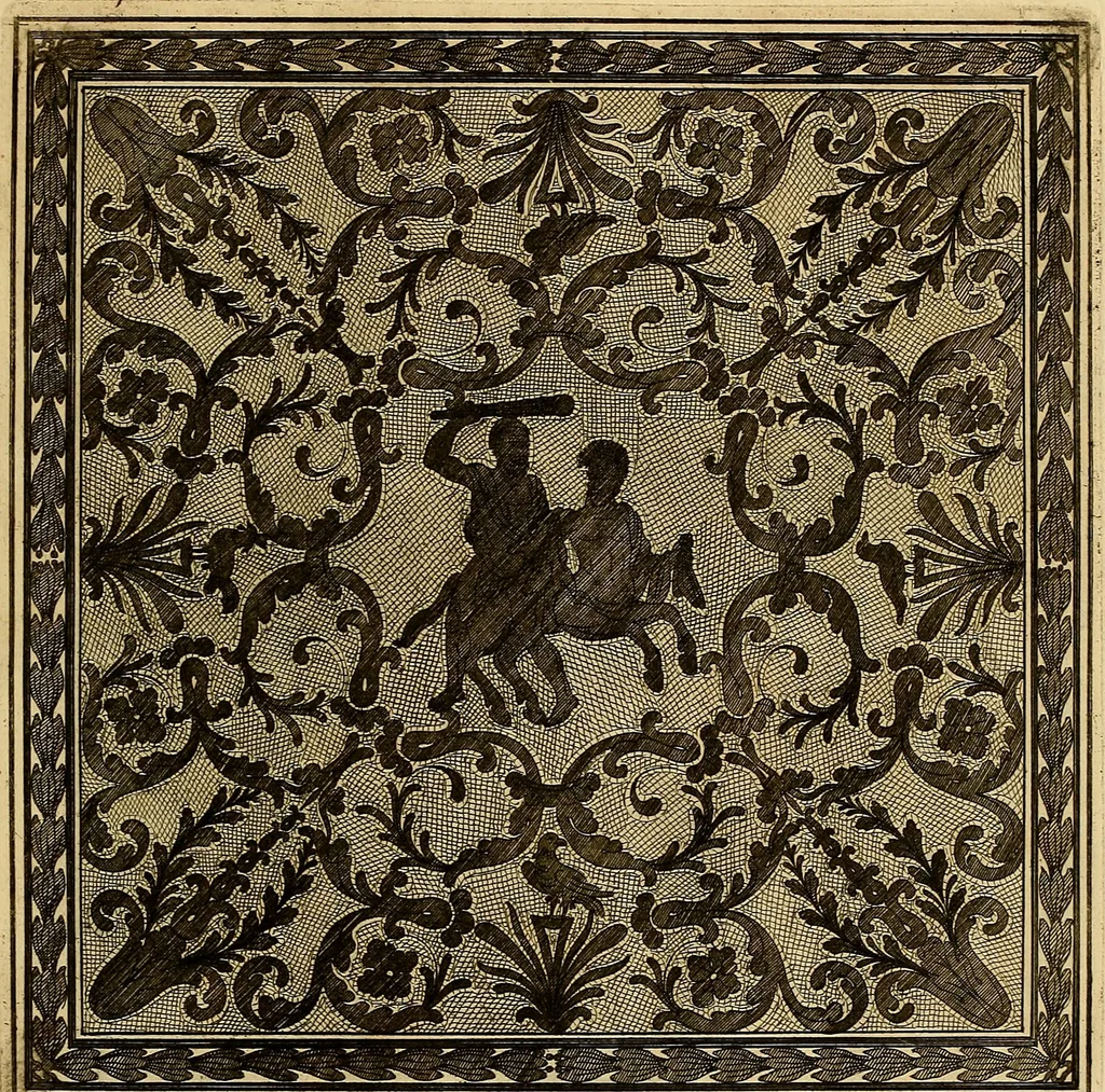 An illustration from Le pitture antiche delle grotte di Roma, e del sepolcro de' Nasonj : disegnate, & intagliate alla similitudine degli antichi originali, 1706, leaf 52