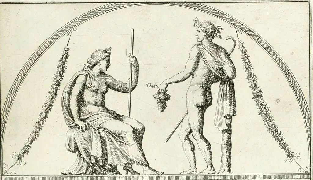 An illustration from Le pitture antiche del sepolcro de Nasonii nella Via Flaminia : disegnate, ed intagliate alla similitudine degli antichi originali, 1680, leaf 102