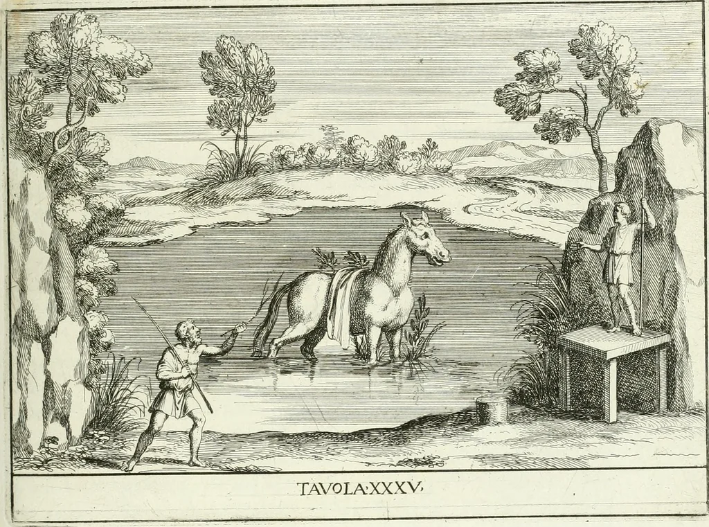 An illustration from Le pitture antiche del sepolcro de Nasonii nella Via Flaminia : disegnate, ed intagliate alla similitudine degli antichi originali, 1680, leaf 108