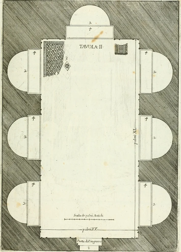 An illustration from Le pitture antiche del sepolcro de Nasonii nella Via Flaminia : disegnate, ed intagliate alla similitudine degli antichi originali, 1680, leaf 26