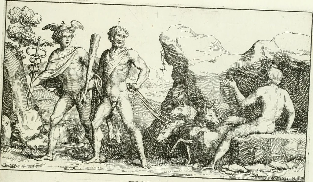 An illustration from Le pitture antiche del sepolcro de Nasonii nella Via Flaminia : disegnate, ed intagliate alla similitudine degli antichi originali, 1680, leaf 54