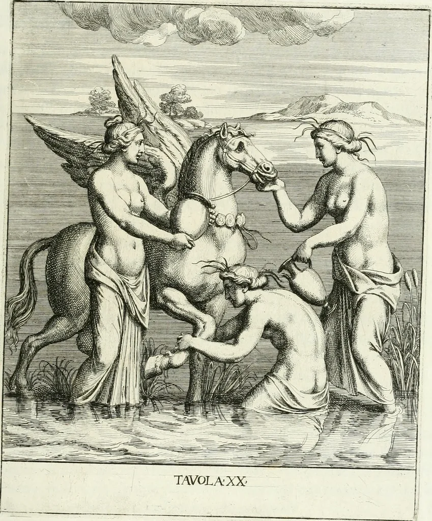 An illustration from Le pitture antiche del sepolcro de Nasonii nella Via Flaminia : disegnate, ed intagliate alla similitudine degli antichi originali, 1680, leaf 62