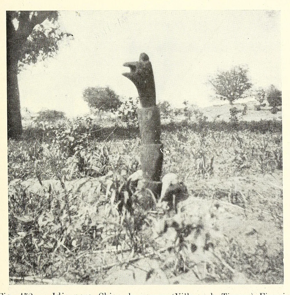 An illustration from Le plateau central Nigâerien: une mission archâeologique et ethnographique au Soudan franðcais, 1907, leaf 407
