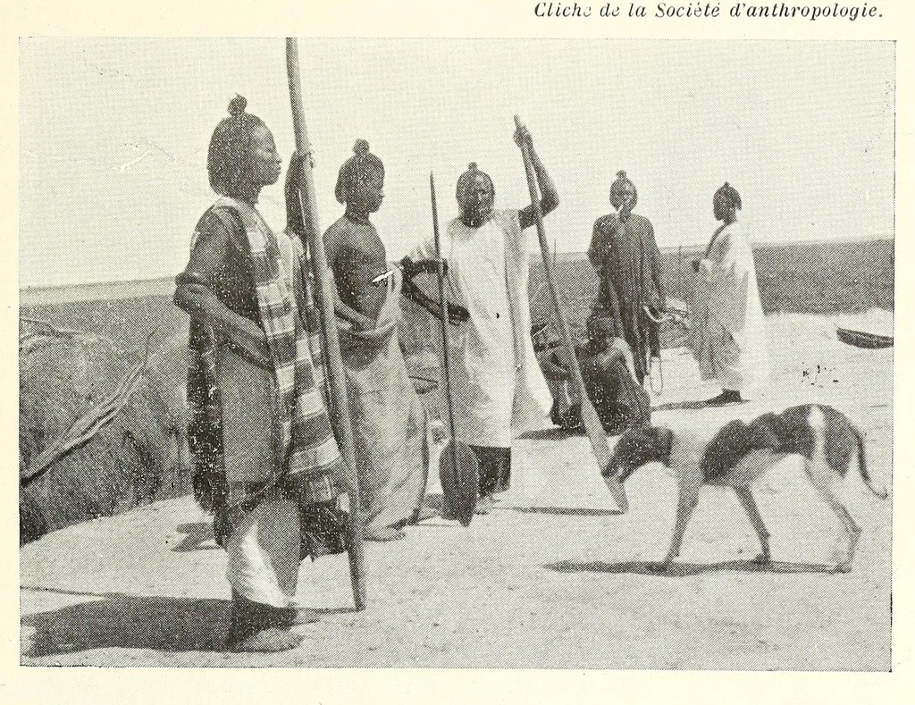 An illustration from Le plateau central Nigâerien: une mission archâeologique et ethnographique au Soudan franðcais, 1907, leaf 525