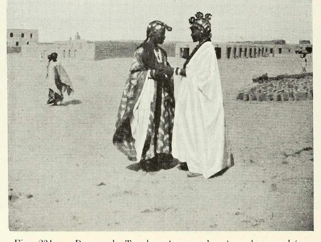 An illustration from Le plateau central Nigâerien: une mission archâeologique et ethnographique au Soudan franðcais, 1907, leaf 636