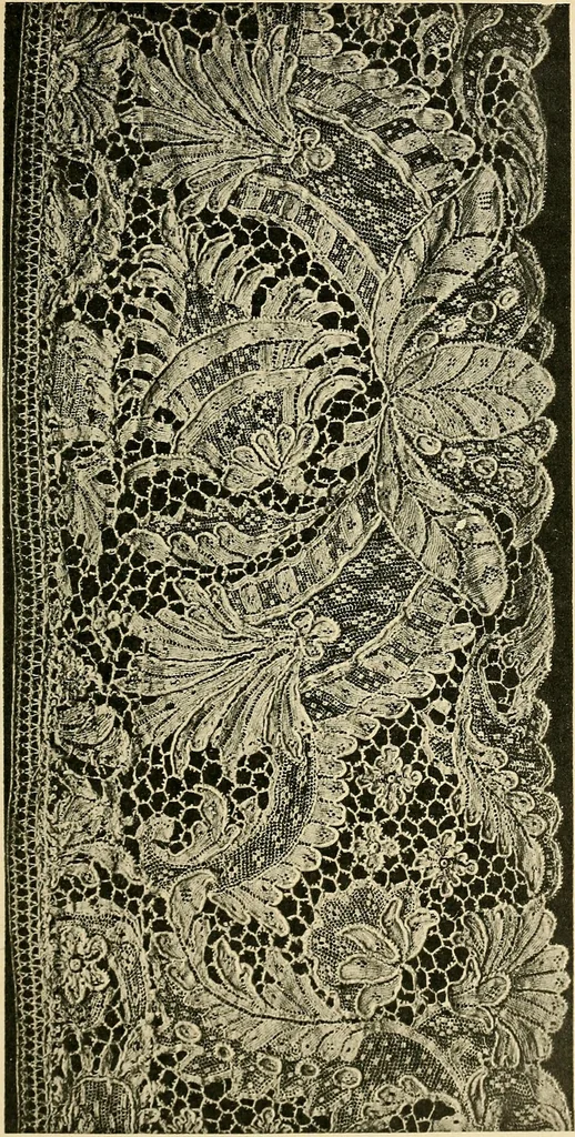 An illustration from Le poinct de France et les centres dentelliers au XVIIe et au XVIIIe siècles; ouvrage orné de quarante-trois illustrations, 1905, leaf 108