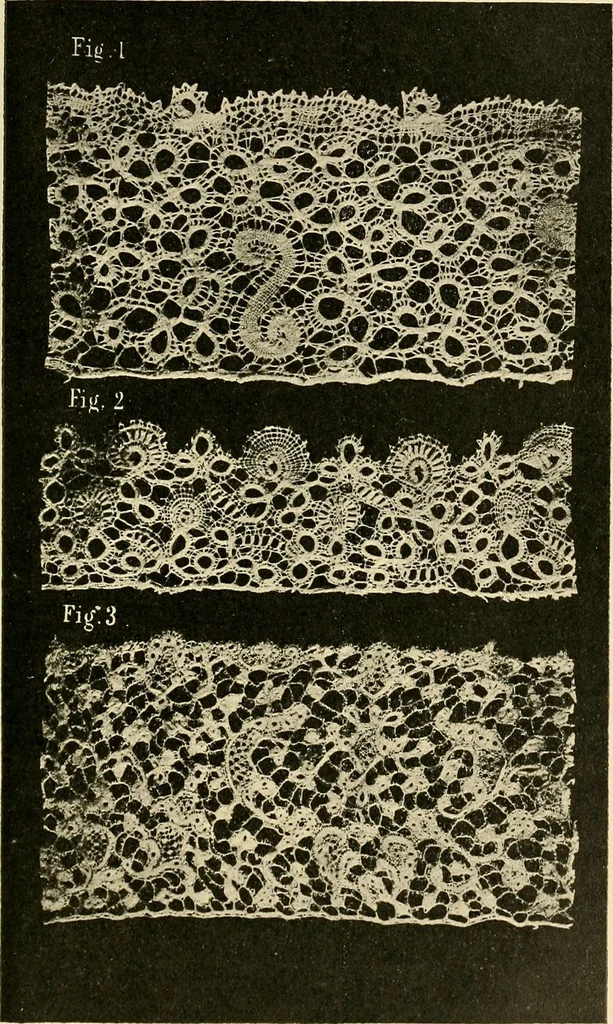 An illustration from Le poinct de France et les centres dentelliers au XVIIe et au XVIIIe siècles; ouvrage orné de quarante-trois illustrations, 1905, leaf 142