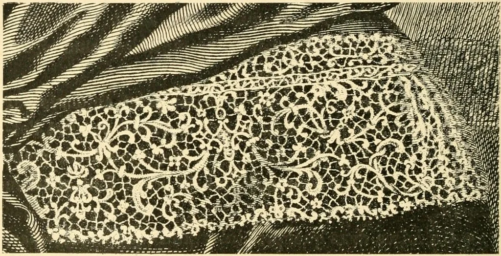 An illustration from Le poinct de France et les centres dentelliers au XVIIe et au XVIIIe siècles; ouvrage orné de quarante-trois illustrations, 1905, leaf 147