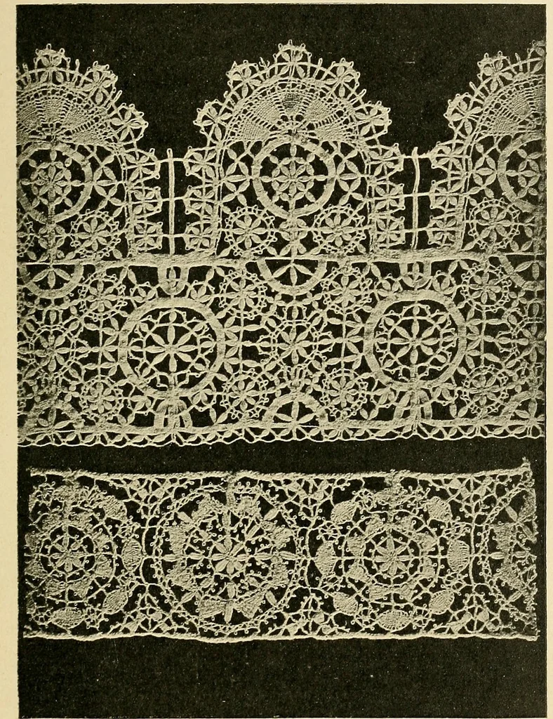 An illustration from Le poinct de France et les centres dentelliers au XVIIe et au XVIIIe siècles; ouvrage orné de quarante-trois illustrations, 1905, leaf 156