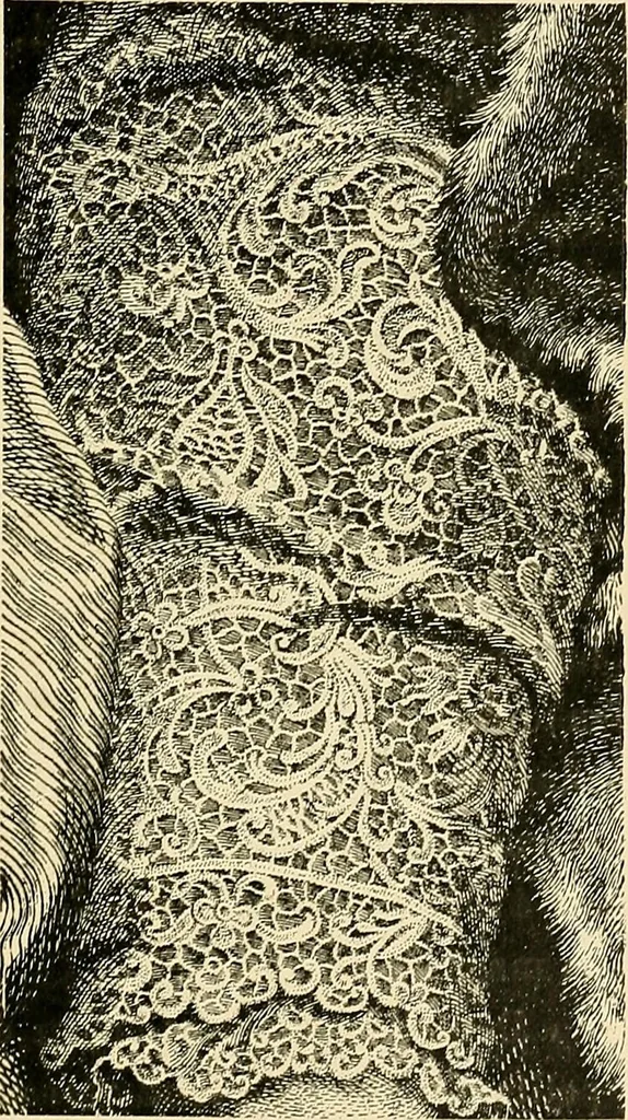 An illustration from Le poinct de France et les centres dentelliers au XVIIe et au XVIIIe siècles; ouvrage orné de quarante-trois illustrations, 1905, leaf 192