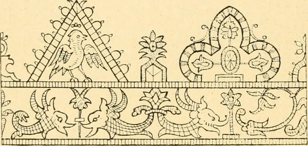 An illustration from Le poinct de France et les centres dentelliers au XVIIe et au XVIIIe siècles; ouvrage orné de quarante-trois illustrations, 1905, leaf 51