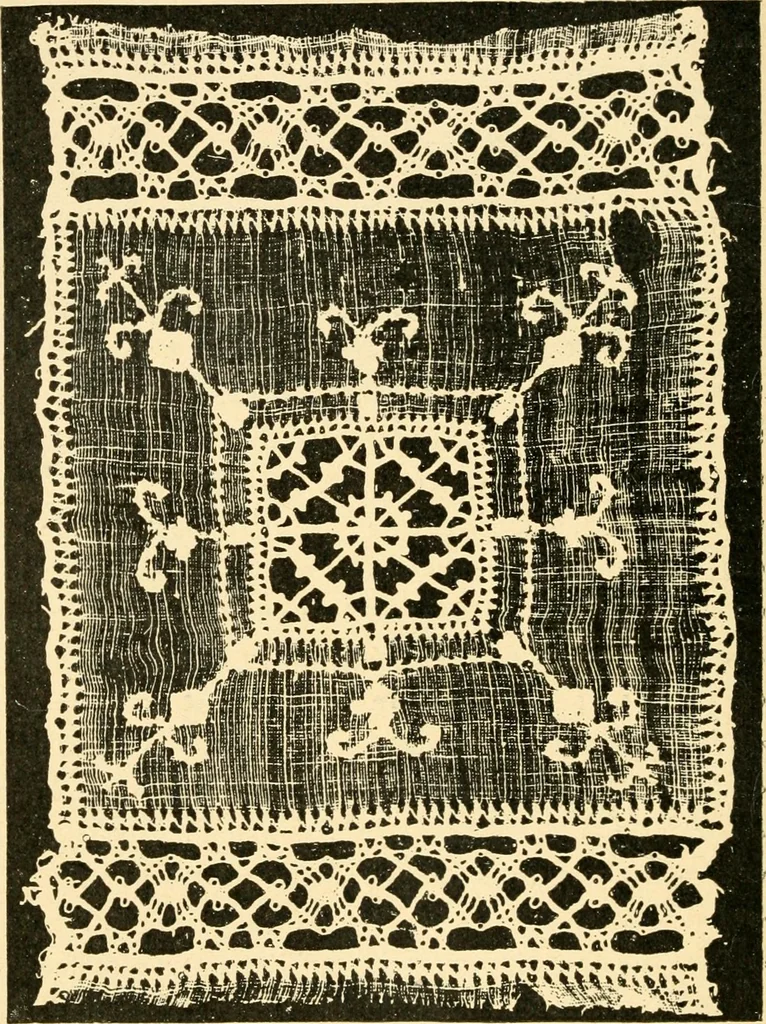 An illustration from Le poinct de France et les centres dentelliers au XVIIe et au XVIIIe siècles; ouvrage orné de quarante-trois illustrations, 1905, leaf 59