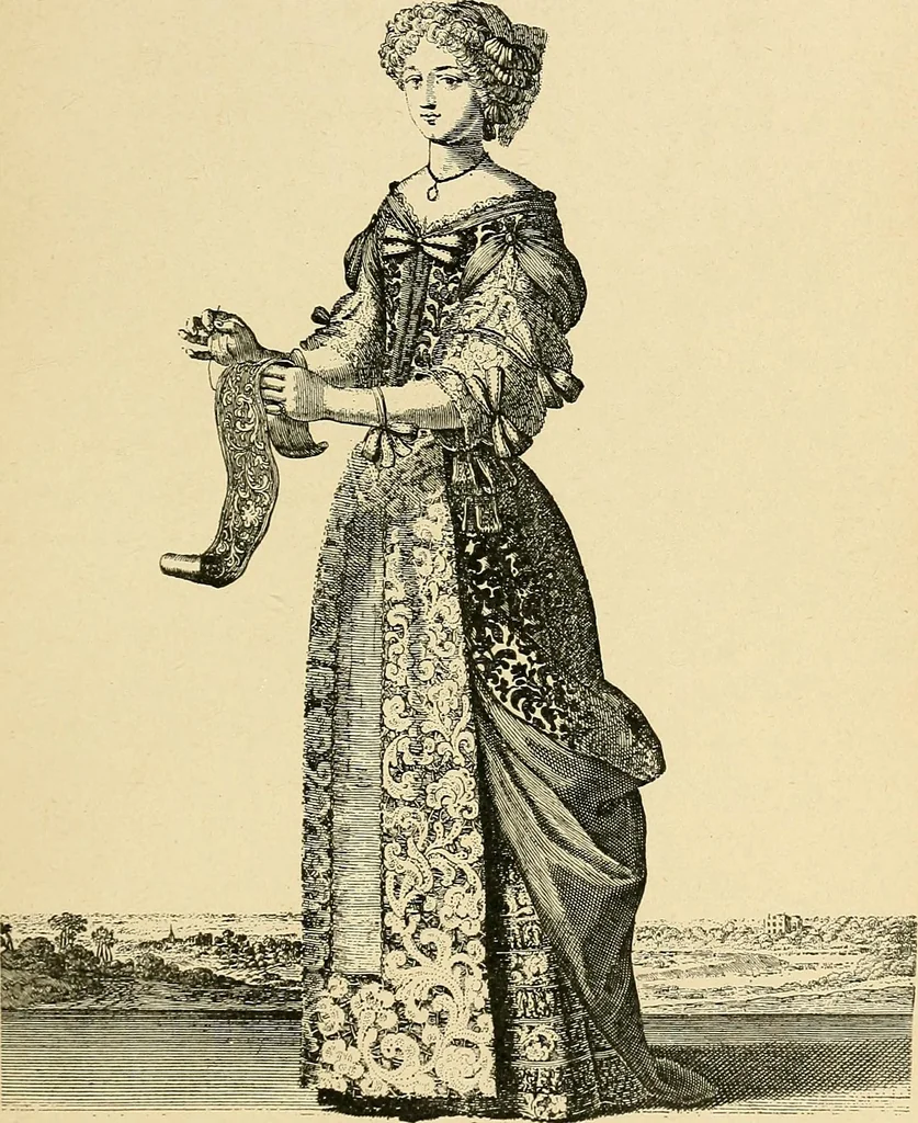An illustration from Le poinct de France et les centres dentelliers au XVIIe et au XVIIIe siècles; ouvrage orné de quarante-trois illustrations, 1905, leaf 64