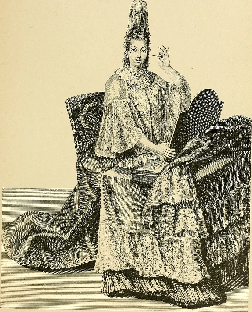 An illustration from Le poinct de France et les centres dentelliers au XVIIe et au XVIIIe siècles; ouvrage orné de quarante-trois illustrations, 1905, leaf 86