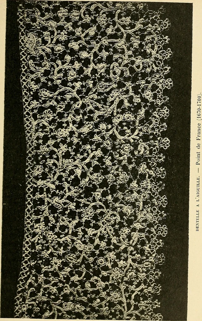 An illustration from Le poinct de France et les centres dentelliers au XVIIe et au XVIIIe siècles; ouvrage orné de quarante-trois illustrations, 1905, leaf 98