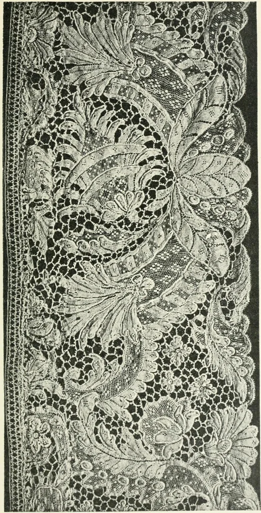 An illustration from Le poinct de France et les centres dentelliers au XVIIe et au XVIIIe siècles; ouvrage orné de quarante-trois illustrations, 1905, leaf 104