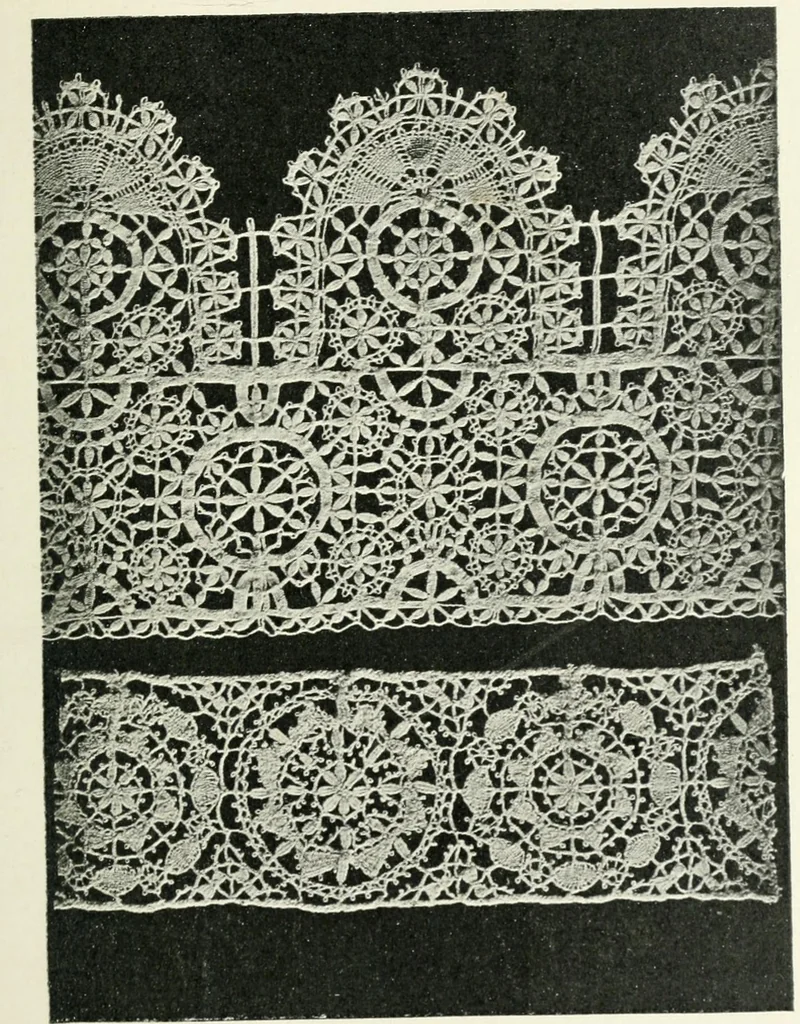 An illustration from Le poinct de France et les centres dentelliers au XVIIe et au XVIIIe siècles; ouvrage orné de quarante-trois illustrations, 1905, leaf 152