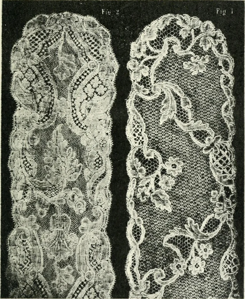An illustration from Le poinct de France et les centres dentelliers au XVIIe et au XVIIIe siècles; ouvrage orné de quarante-trois illustrations, 1905, leaf 260