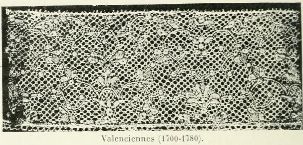 An illustration from Le poinct de France et les centres dentelliers au XVIIe et au XVIIIe siècles; ouvrage orné de quarante-trois illustrations, 1905, leaf 277