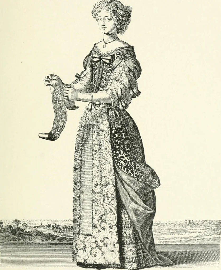 An illustration from Le poinct de France et les centres dentelliers au XVIIe et au XVIIIe siècles; ouvrage orné de quarante-trois illustrations, 1905, leaf 58