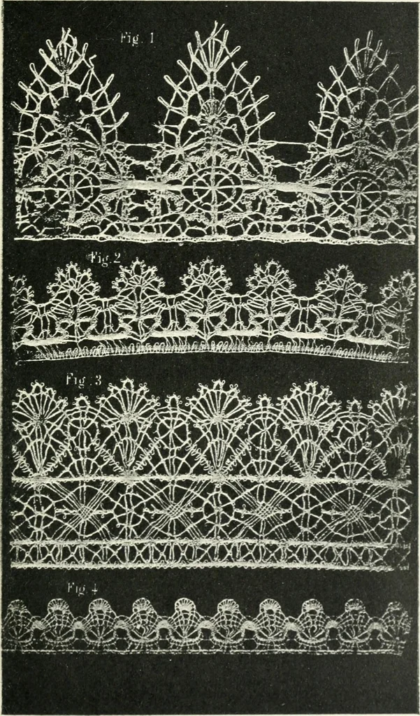 An illustration from Le poinct de France et les centres dentelliers au XVIIe et au XVIIIe siècles; ouvrage orné de quarante-trois illustrations, 1905, leaf 62
