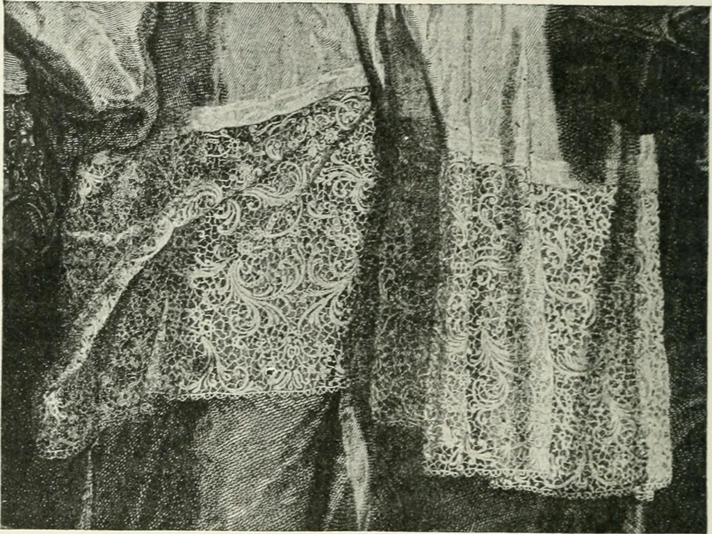 An illustration from Le poinct de France et les centres dentelliers au XVIIe et au XVIIIe siècles; ouvrage orné de quarante-trois illustrations, 1905, leaf 65