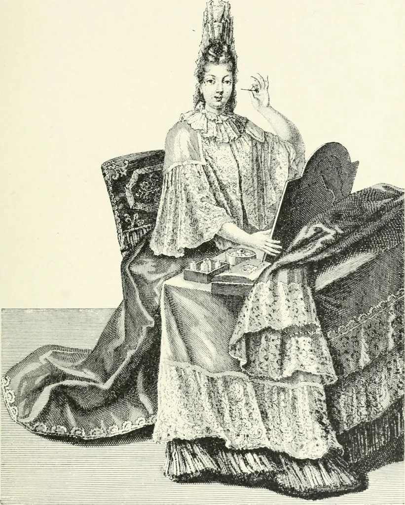 An illustration from Le poinct de France et les centres dentelliers au XVIIe et au XVIIIe siècles; ouvrage orné de quarante-trois illustrations, 1905, leaf 82