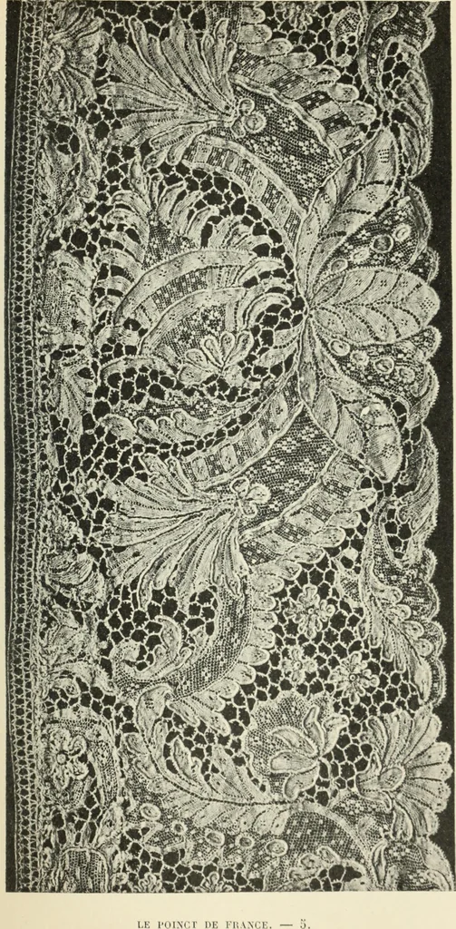 An illustration from Le poinct de France et les centres dentelliers au XVIIe et au XVIIIe siècles; ouvrage orné de quarante-trois illustrations, 1905, leaf 106